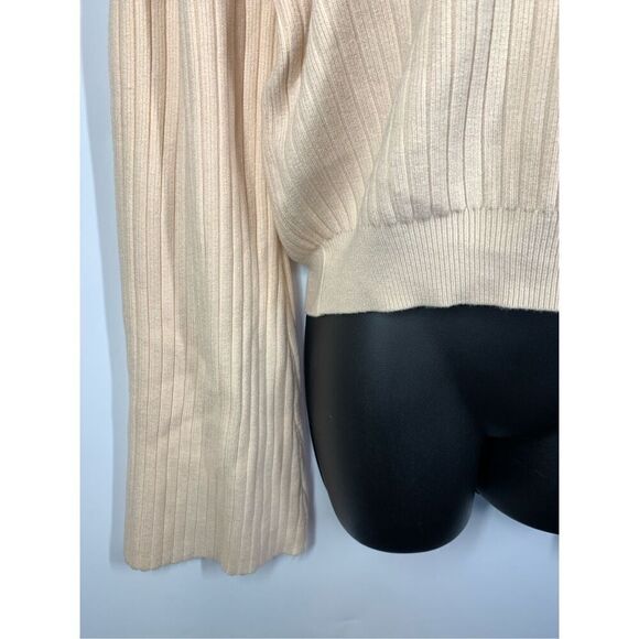 Lulus cropped ribbed bell sleeve sweater size XL NWT - Picture 3 of 8